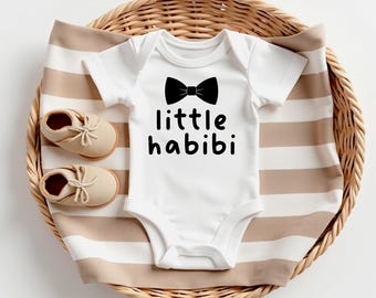 Little Habibi, Funny Arabic Baby Onesie, Arab Muslim Baby Boy, Baby Shower Gift, Newborn Gift, Pregnancy Announcement, Gender Reveal