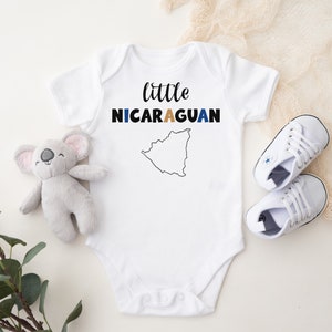 Little Nicaraguan - Body bébé personnalisé carte du Nicaragua