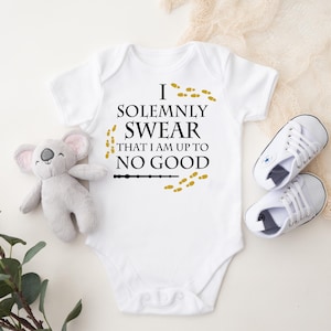 Juro solemnemente que no estoy tramando nada bueno - Body de bebé mágico, anuncio de embarazo, regalo para baby shower, tema mágico para bebé