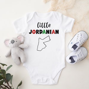 Little Jordanian - Custom Jordan Map Baby Onesie