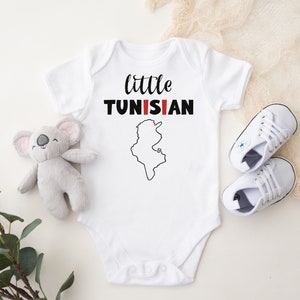Kleine Tunesiër - Aangepaste Tunesië kaart Baby Onesie