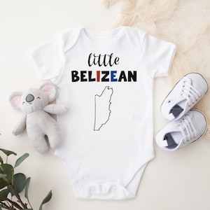 Little Belizean - Body bébé personnalisé carte du Belize