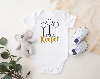 I'm A Keeper - Custom Quidditch Baby Onesie