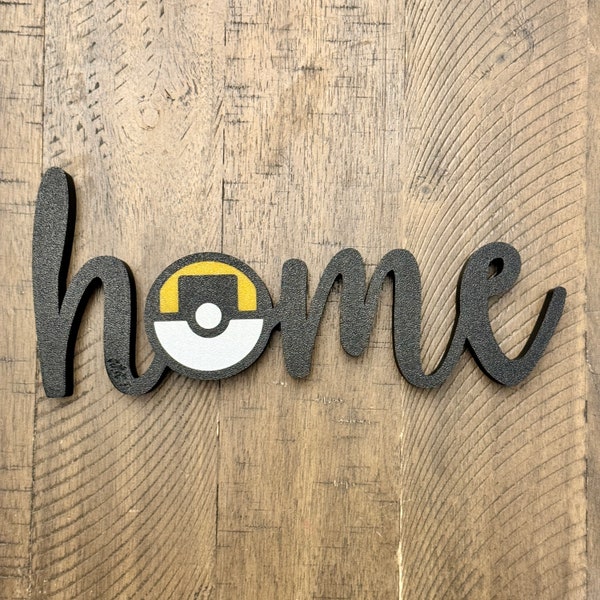 Personalized Ultra Ball home sign | Pokemon inspired 3D printed plate | Custom home sign | Customized gift for gamers