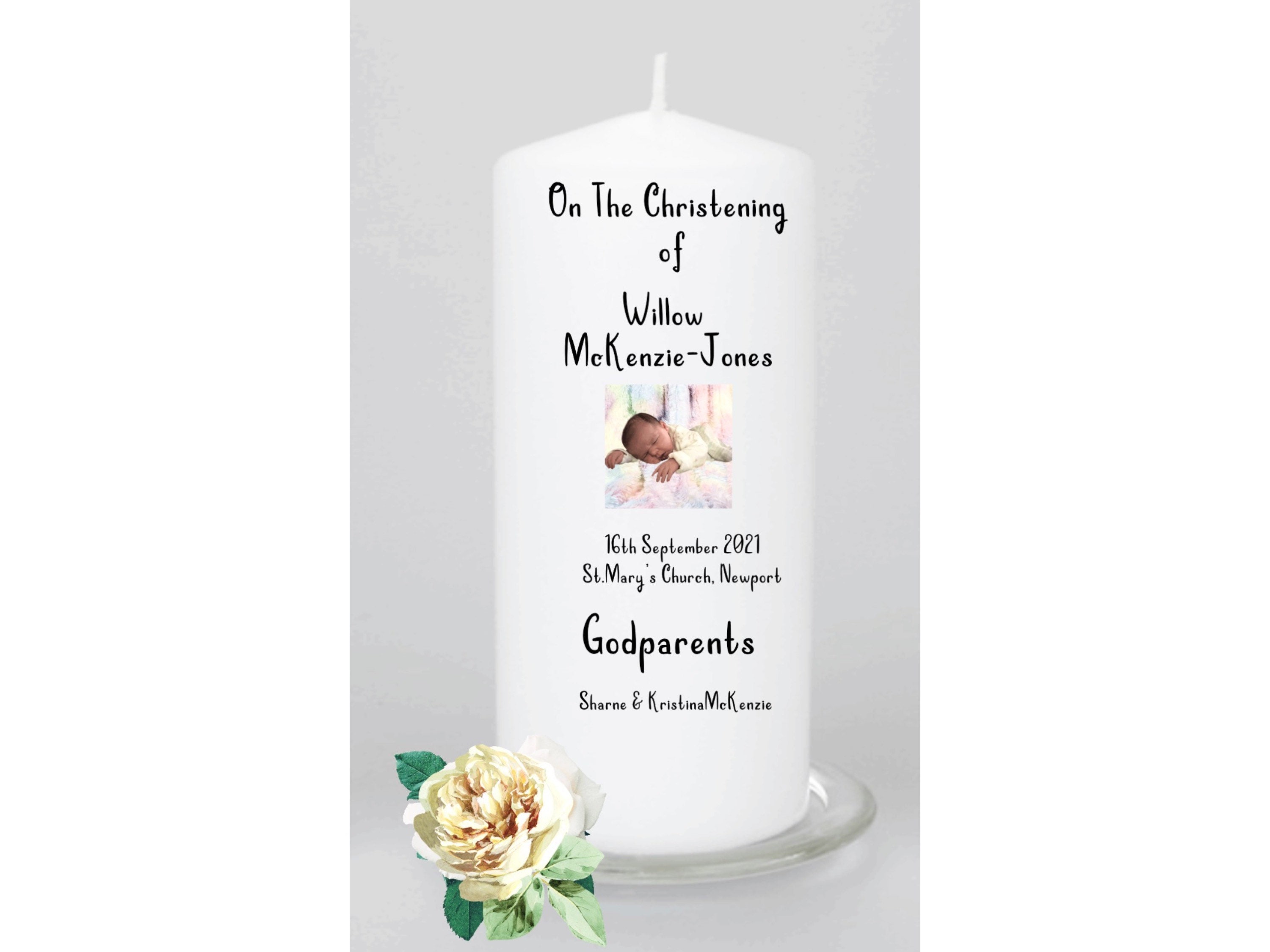 Personalised Christening Baptism Candle Christening Baptism Etsy UK