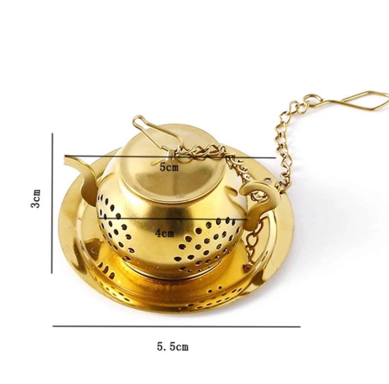 Tea Pot Tea Infuser Gold Tea Infuser Etsy UK