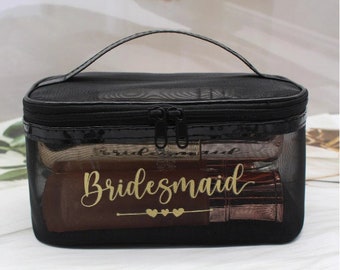 Bridesmaid make up  Bag, Bridesmaid cosmetic bag, Bridesmaid gift, wedding favour, bridal party gift