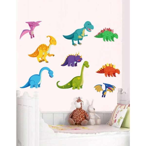 Dinosaur Wall Decal Etsy UK