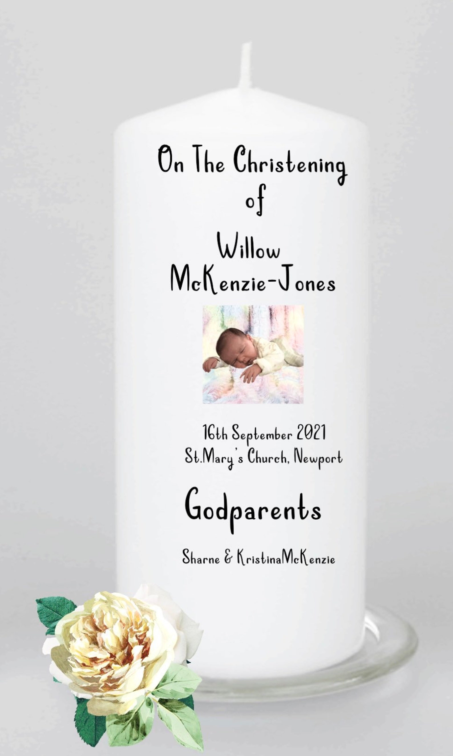 Personalised Christening Baptism Candle Christening Baptism Etsy UK