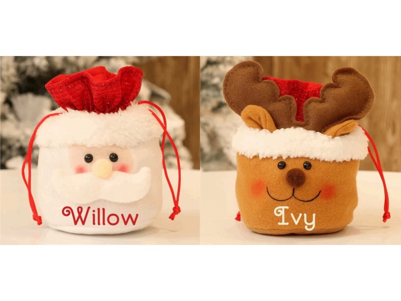 Personalised Christmas Goodie/favour Bag Santa Goodie Bag Etsy UK