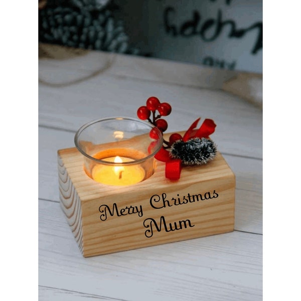 Christmas Tea Light Holder Etsy UK