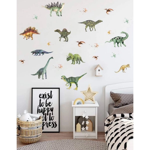 Dinosaur Wall Decal Etsy UK