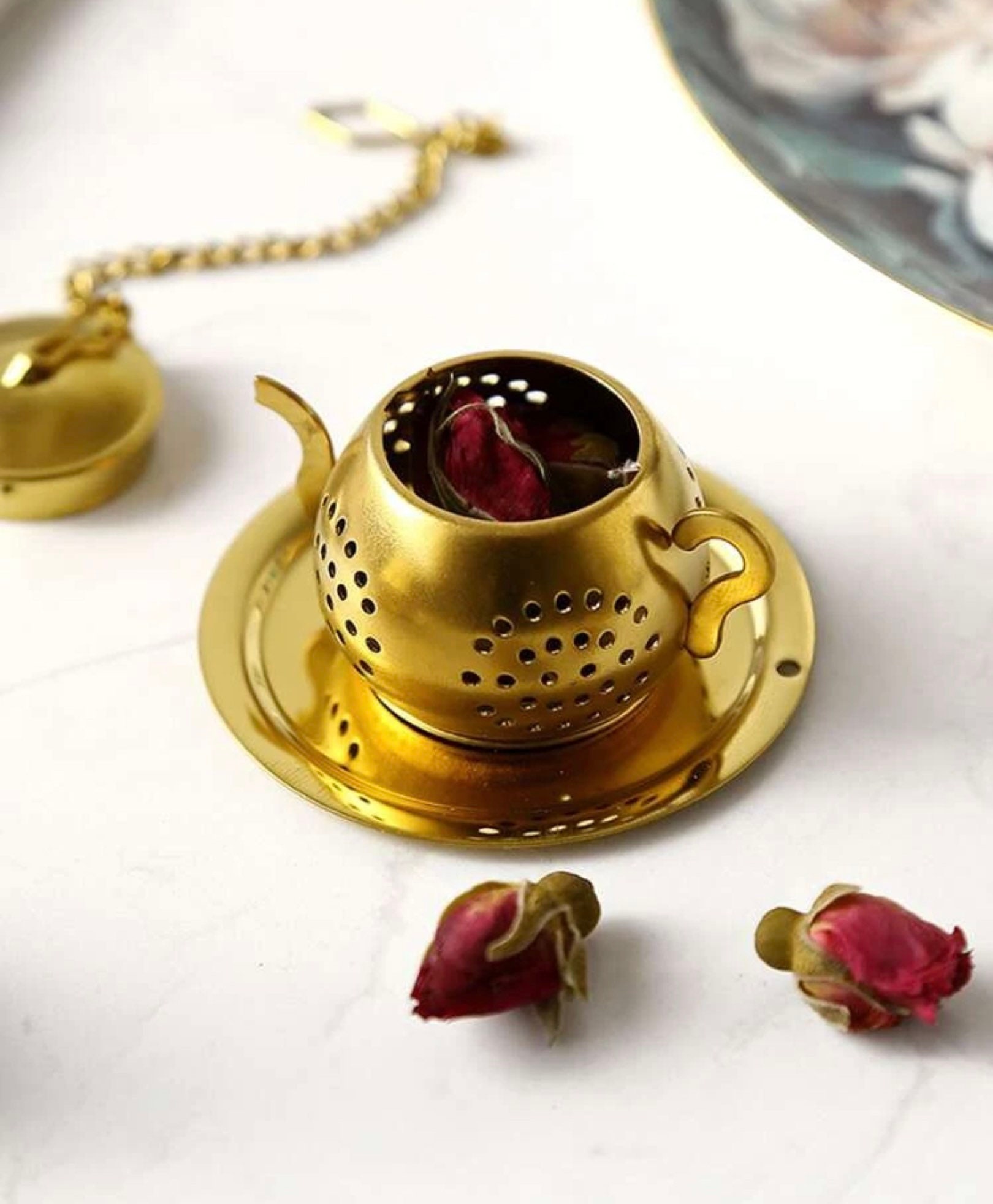 Tea Pot Tea Infuser Gold Tea Infuser Etsy UK