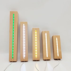 Different Size DIY USB Wood Night Light Base for Crystal Art,Resin art ,Acrylic Board...