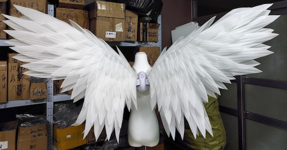 Custom Color Available-Handmade Angel Wings  | Wings for Photoshoots/Cosplay/Wedding Aesthetic/ Event Decor-Electric Flapping