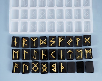 Runes Letters Silicone Mold, Resin mould Silicone Mold Creative resin mold Making,Divination energy symbol mold