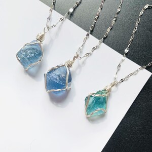 Made to Order - Different Color Stone Necklace , Quartz Raw Stone ...