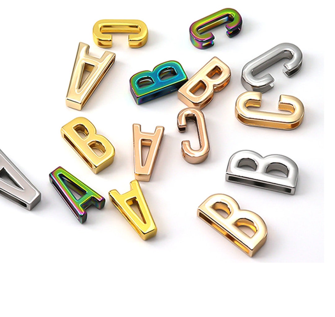 20pcs 25mm / 1 Inch Alloy Plain Design Slide Letters -for 20mm/0.75inch ...