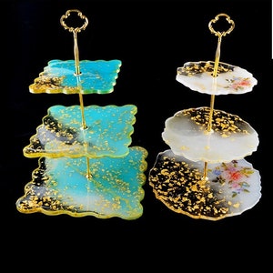 3 Layers Resin Mold Silicone Coaster Mold Square Round Fruit Coaster Tray Molds Silicone Resin Mold, Wedding mold