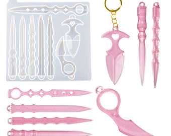 Sword Resin Silicone Mold-Non Touch Door Opener Keychain Mold -Necklace Pendant Mold-Resin Art