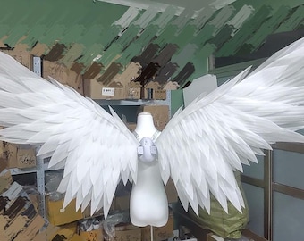 Custom Color Available-Handmade Angel Wings for Halloween/Photoshoots/Costume/Cosplay/Wedding / Event Decor-Electric Flapping