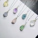 Made to Order - Different Color Stone Necklace , Quartz Raw Stone ...