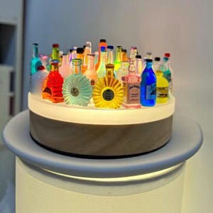 Different Size Round DIY Wood Night Light Base Light Base for Crystal Art,Resin art craft-Battery Powered but not included