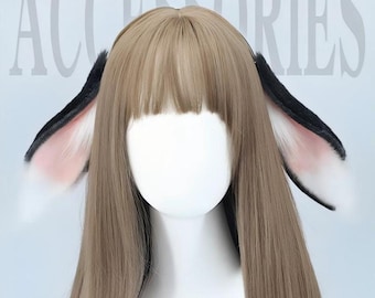 Faux Fur Rabbit Ears Headband, Anime Cosplay Bunny Hair Accessory