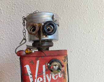 Fobot, found object, repurposed, mixed media