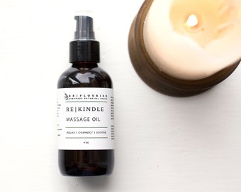 Organic Massage Oil | REKINDLE | Relaxing, Warming Massage Oil, Couples Massage Oil, Valentine's Day, At Home Spa