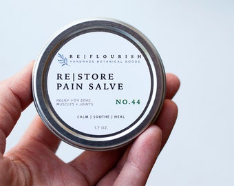 Pain Support Salve - 1.75 oz. | RESTORE | Sore Muscle + Joint Relief, Anti-Inflammatory, Cooling Menthol, Essential Oils, All Natural