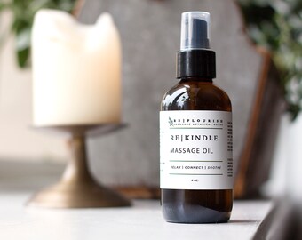 Organic Massage Oil | REKINDLE | Relaxing, Warming Massage Oil, Couples Massage Oil, Valentine's Day, At Home Spa