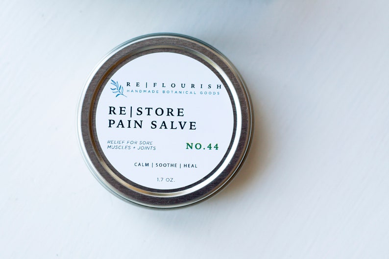 Pain Support Salve 1.75 oz. RESTORE Sore Muscle Joint Relief, Anti-Inflammatory, Cooling Menthol, Essential Oils, All Natural imagem 4