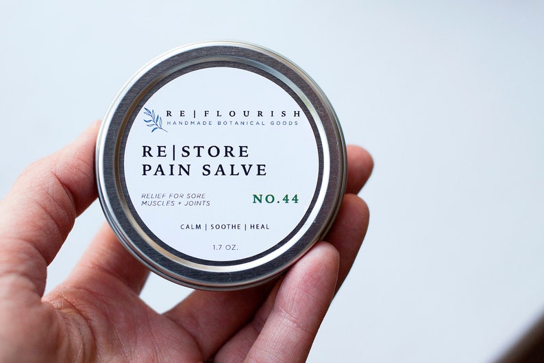 Pain Support Salve 1.75 oz. RESTORE Sore Muscle Joint Relief, Anti-Inflammatory, Cooling Menthol, Essential Oils, All Natural imagem 1