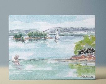 Shoal Marker Watercolor Painting