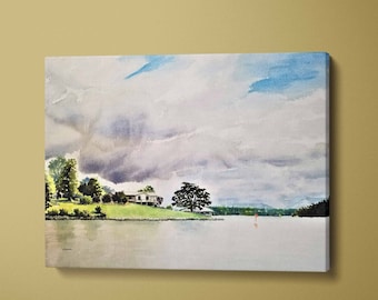 Gills Creek Meets Blackwater River Watercolor Painting