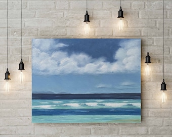 Caloundra Ocean Painting, Coastal Queensland Art (Digital Download)