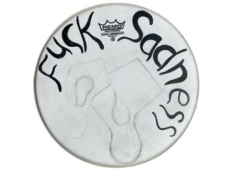 1/1 F*@! Sadness Original Drum Head Drawing