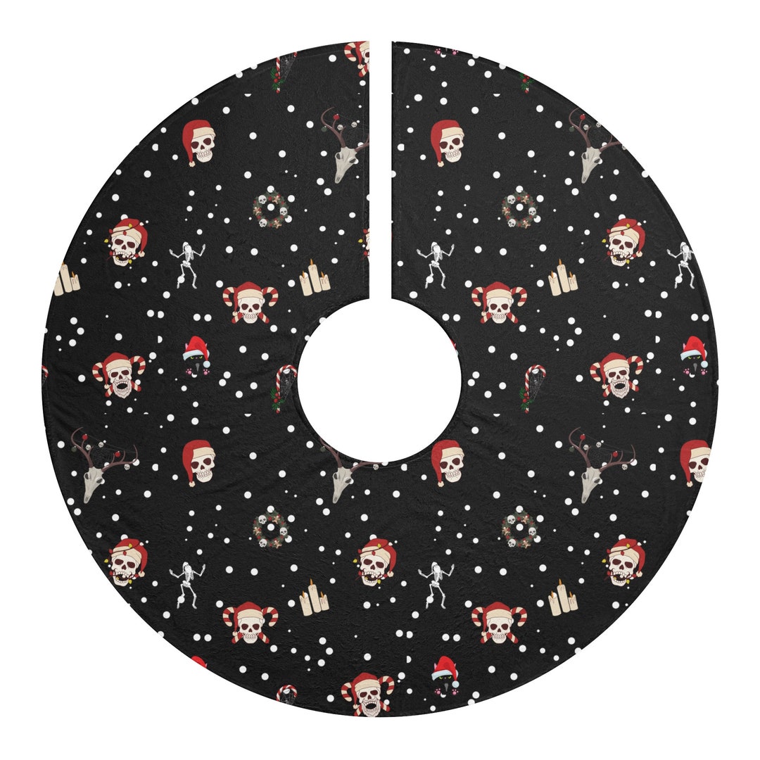 Nocturnal Yuletide Fleece Goth Christmas Tree Skirts Etsy