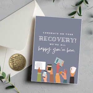 Congrats on Your Recovery - Recovery Card, Sobriety Anniversary Card, AA Greeting Card