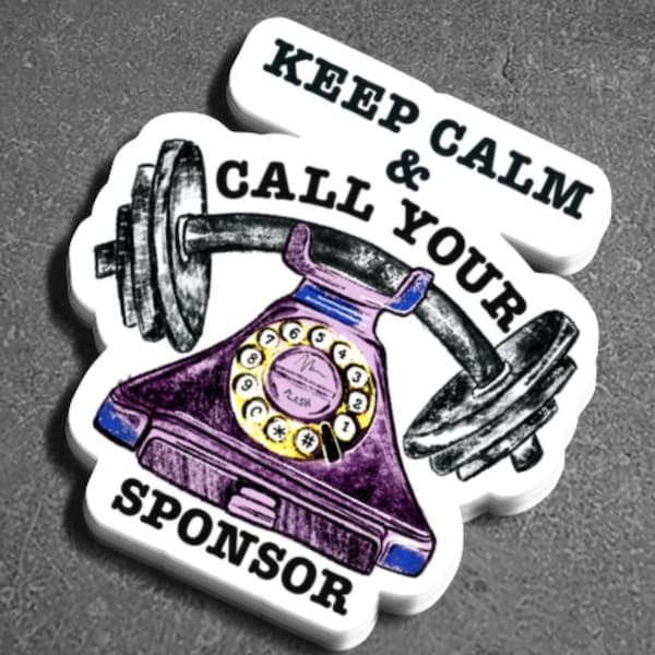 Pick up the Phone - Recovery  Sticker, Vinyl AA Sobriety Stickers for Laptops and Water Bottles