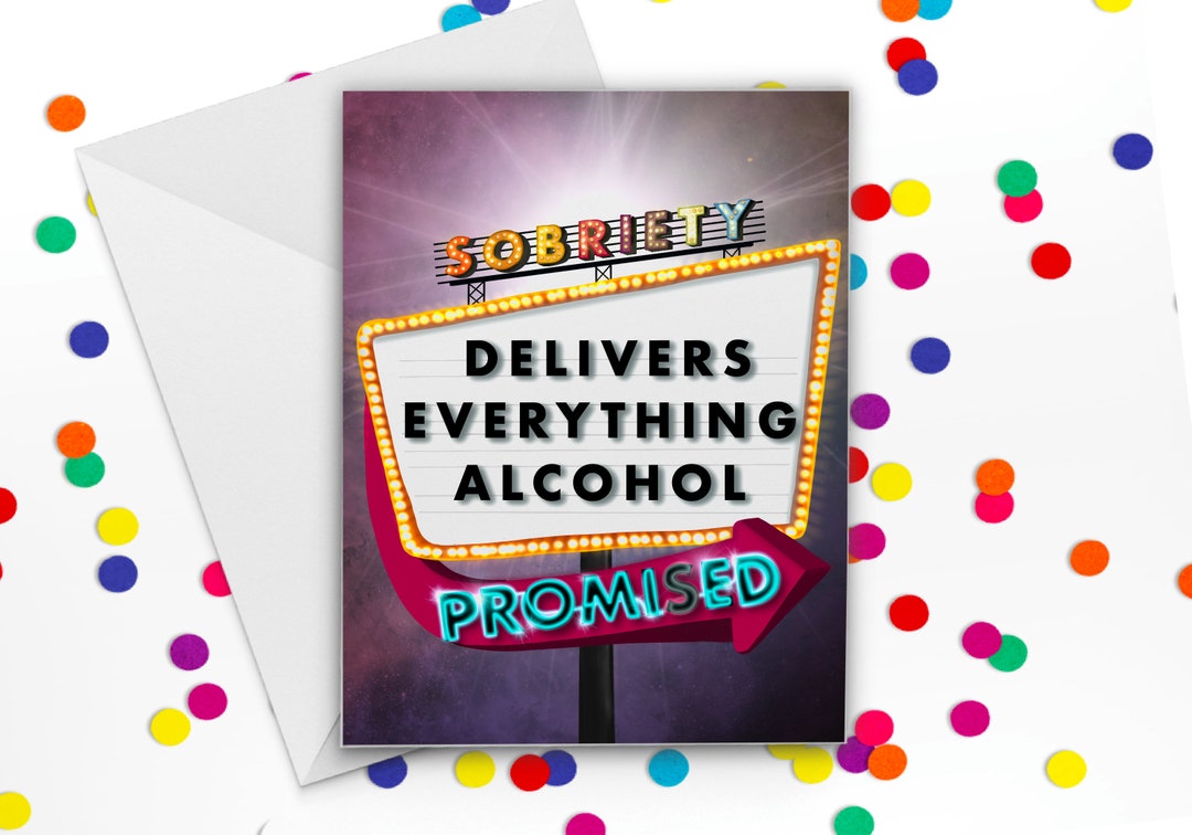 Sobriety Delivers - Recovery Card, Sobriety Anniversary Card, AA ...