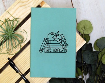 Custom Leather Engraved Notebook for Teacher Appreciation
