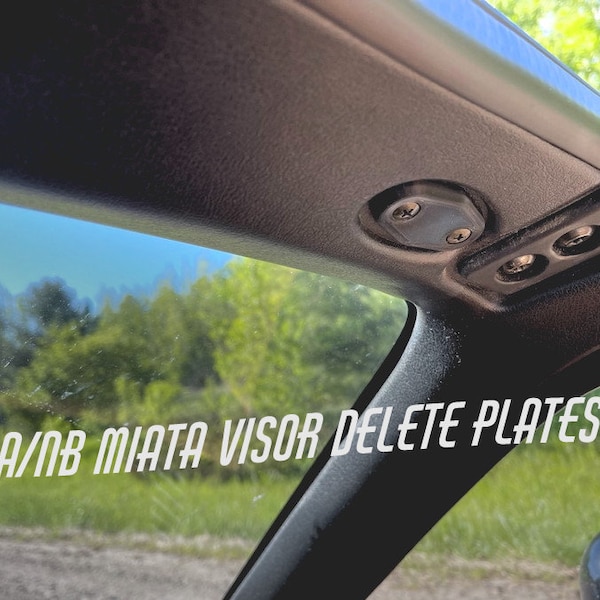 NA/NB Mazda MX-5 Miata Sun Visor Delete Plates | Clean Aesthetic | Set of Two