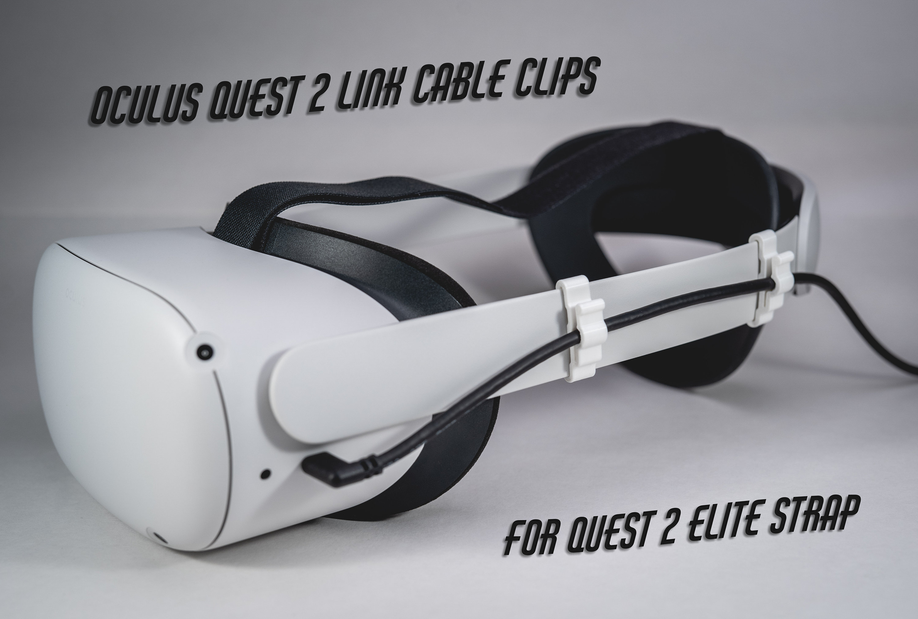 Clips for Oculus Quest 2 Link Cable Pack of 3 Clips elite Strap 