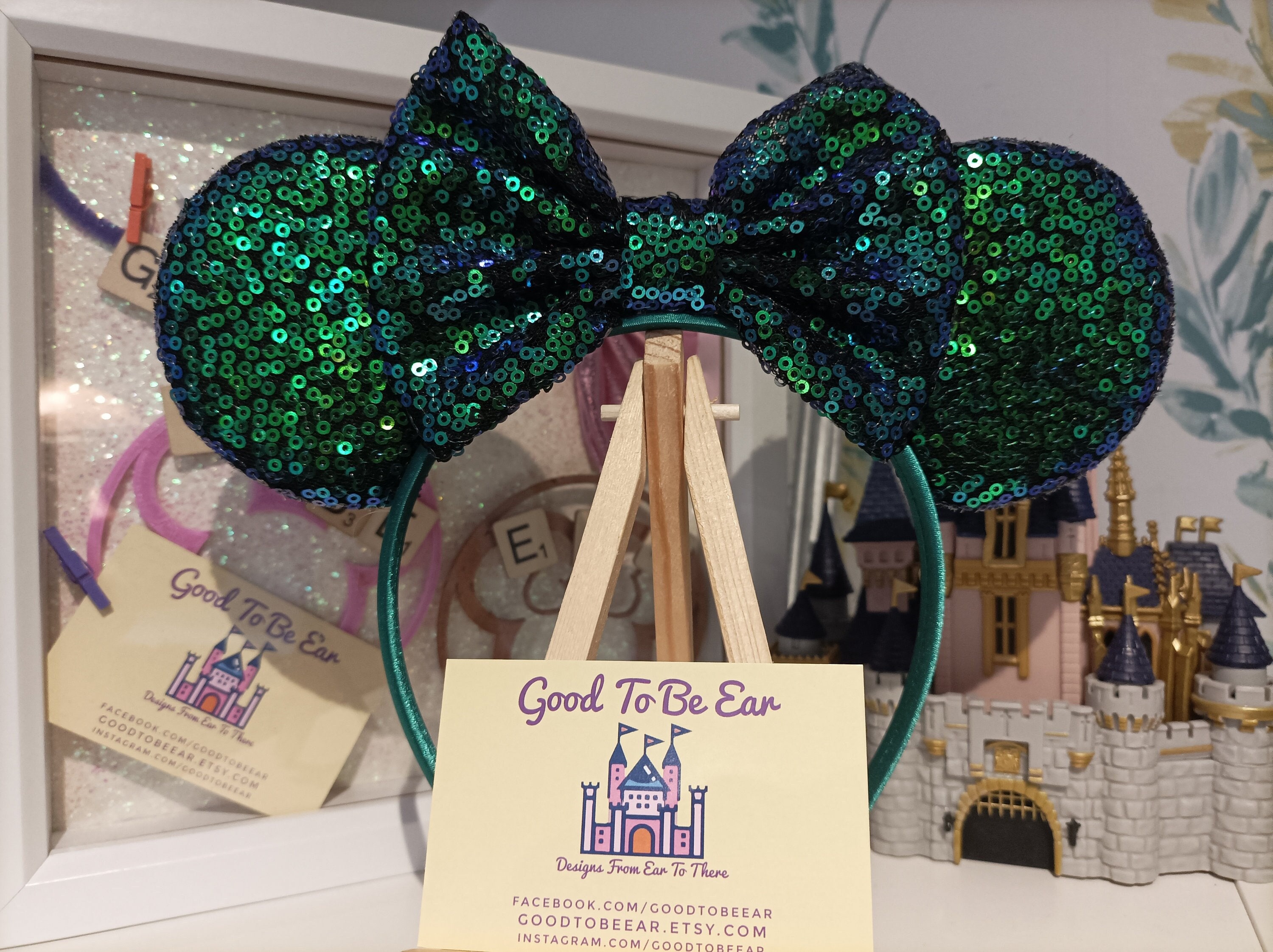 Emerald Green Disney Minnie and Mickey Inspired Mouse Style 
