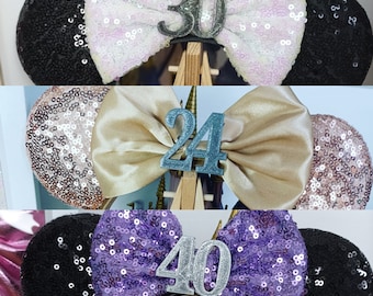 ADD ON - *Add any number* to Mouse Style Ears Headband Birthday Celebration *Listing is for numbers only*