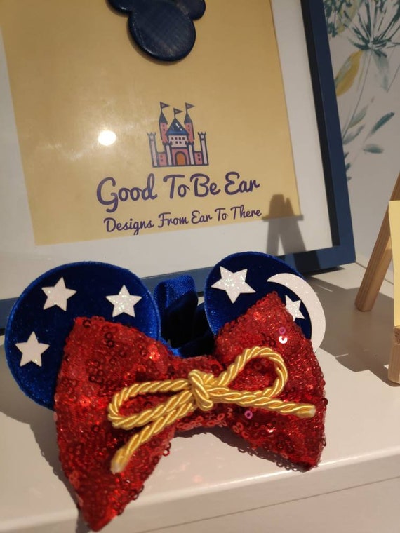 VELVET HAIR TIE STRONG BLUE W/GOLD STAR VELVET HAIR TIE STRONG BLUE W/GOLD STAR