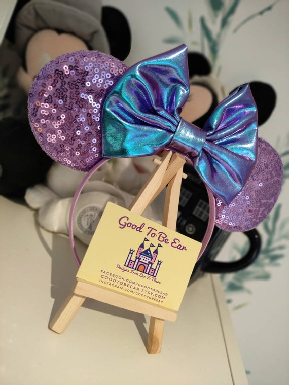 Purple Iridescent Disney Minnie and Mickey Inspired Mouse  display picture 3