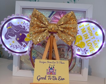 Megara Hercules Princess Disney Minnie and Mickey Inspired Light Mouse Ears Headband - Disney World Magic Kingdom Purple Lilac Gold